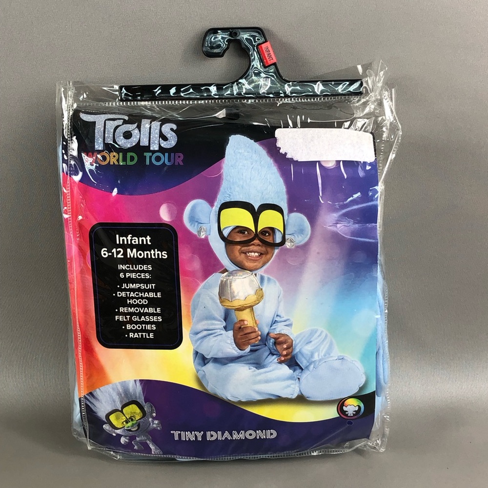 Trolls World Tour Infant Tiny Diamond Costume Size Infant 6-12 Months